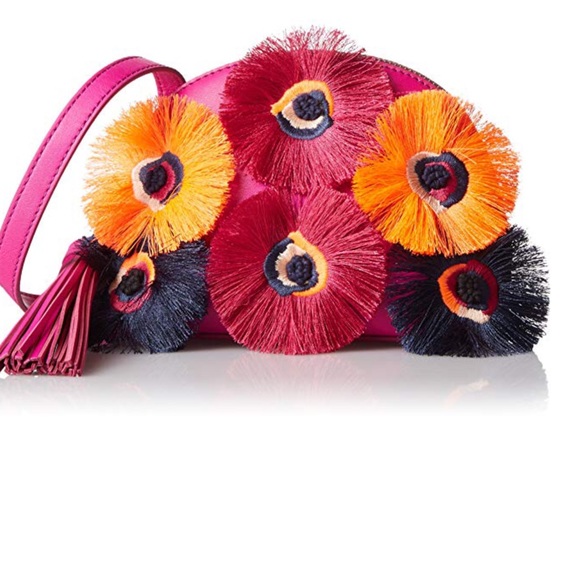 Loeffler Randall Handbags - NWT Loeffler Pink Azelea floral crossbdy purse